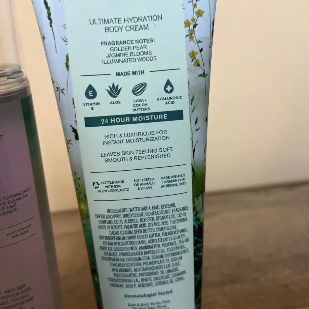 Bath & Body Works Chasing Fireflies Cream & Fragrance Mist Set Full Size